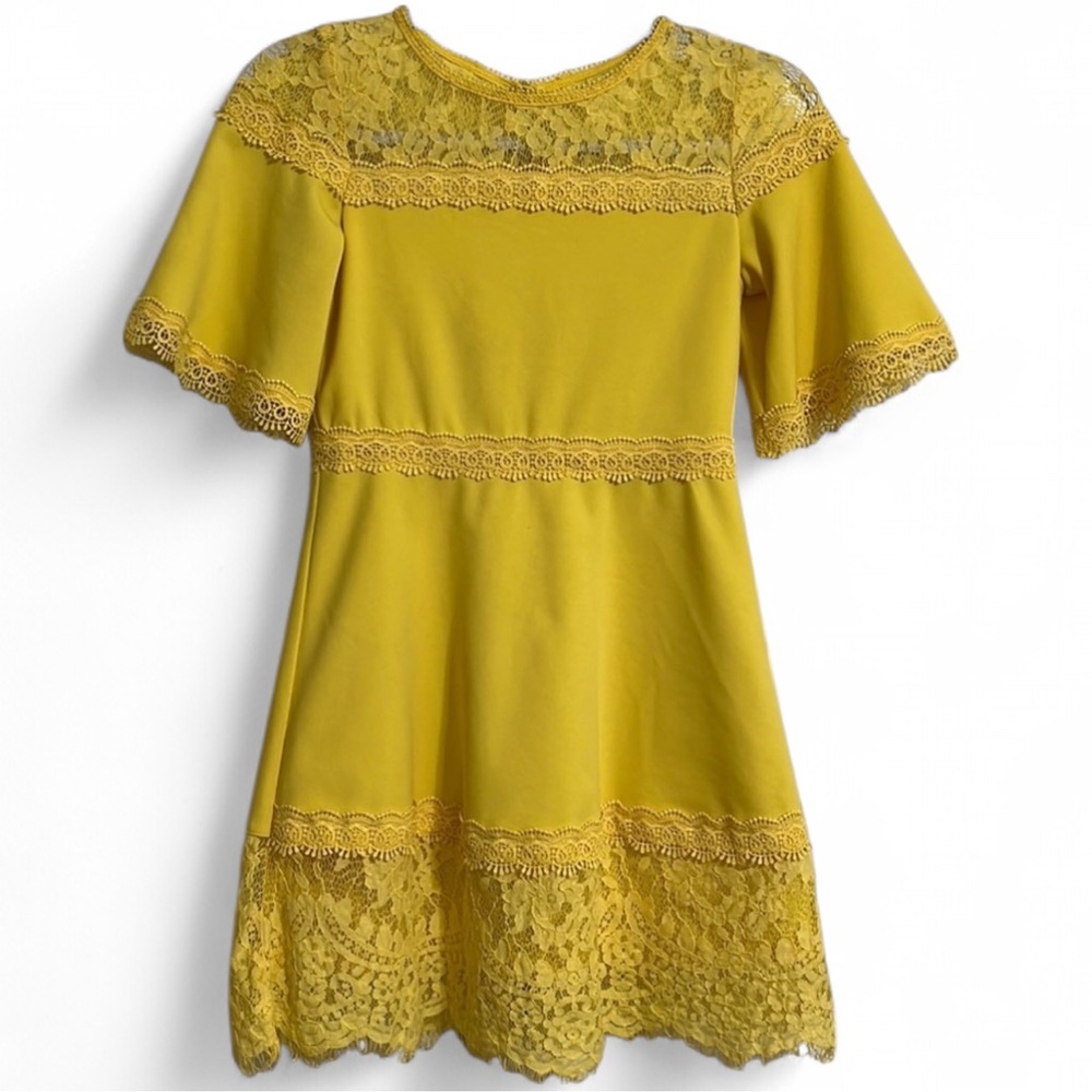 GB Girls Size 12 Sunny Yellow Sunday Dress